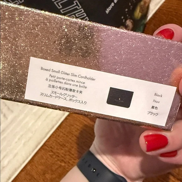 Kate spade black glitter slim cardholder - Picture 3 of 3